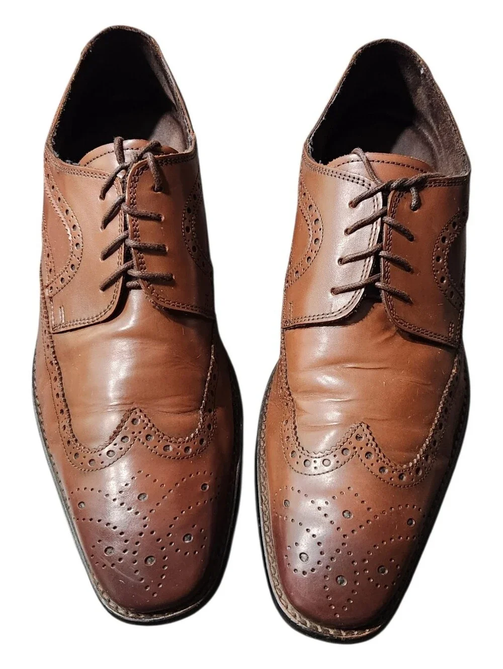 Florsheim Leather Wingtip Brogue Derby Oxfords Dress Shoes Size 10.5 D